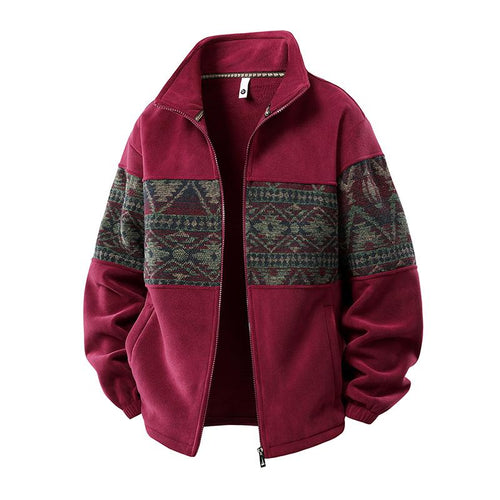 Ethnic Pattern Zip Up