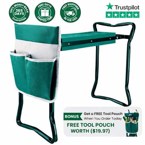 Foldable Garden Kneeler Seat with Foam Pad