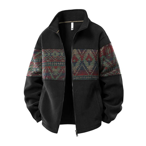 Ethnic Pattern Zip Up